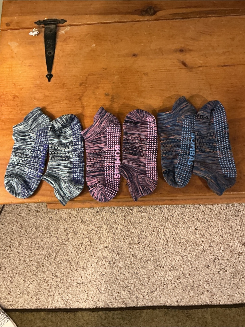 Bombas gripper socks multi-color size medium. Never worn